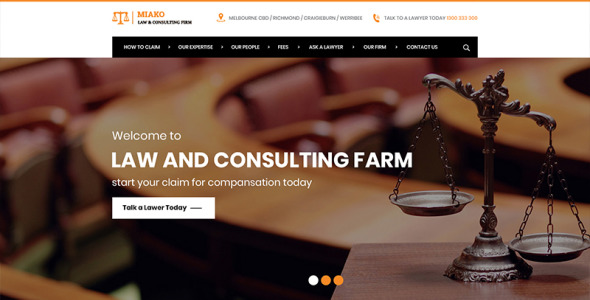 PSD шаблон на тему юридическая фирма