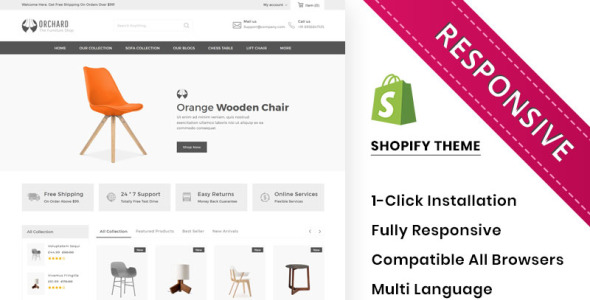 мебельный магазин отзывчивая тема shopify