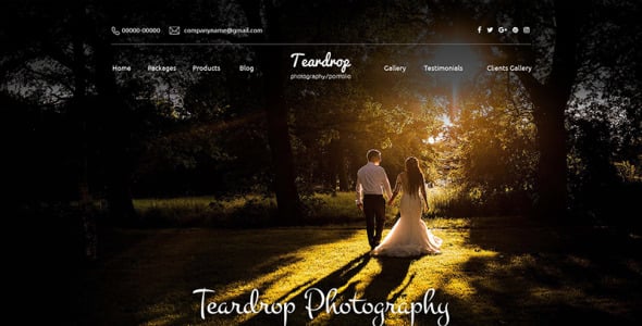 PSD шаблон на тему фотограф