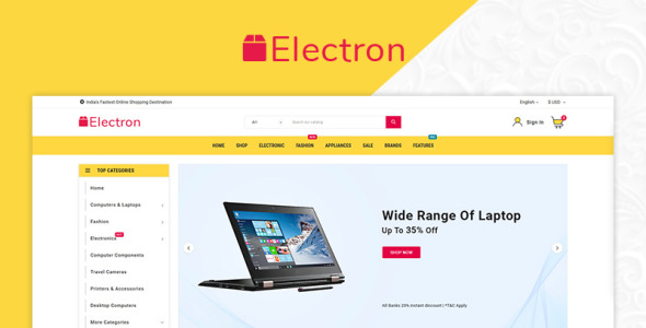 электроника мега магазин opencart шаблон