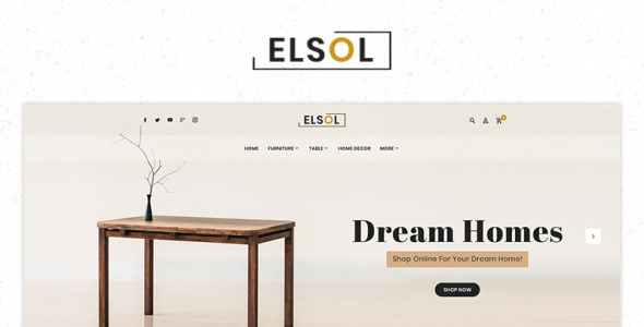 elsol мебельный магазин премиум prestashop тема