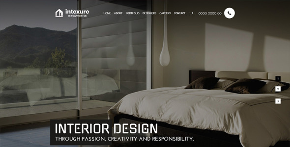 PSD шаблон на тему дизайн интерьеров