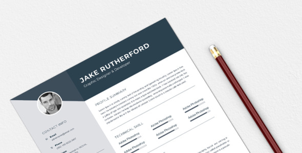 Адаптивный Резюме на тему графика