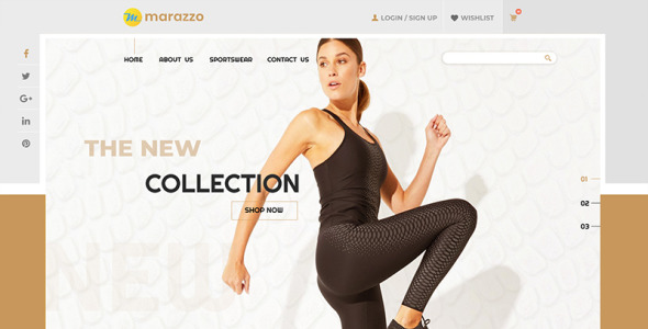 PSD шаблон на тему спортивный магазин