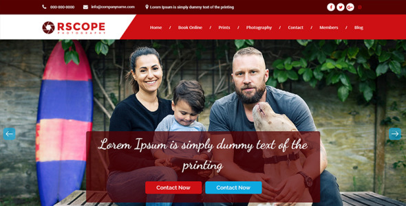 PSD шаблон на тему фотограф