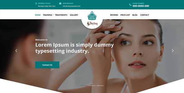 PSD шаблон на тему салон красоты