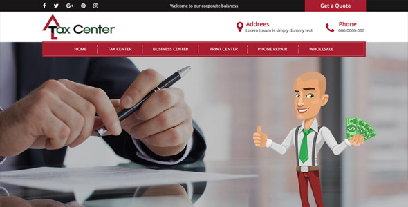 PSD шаблон на тему финансовые консультации