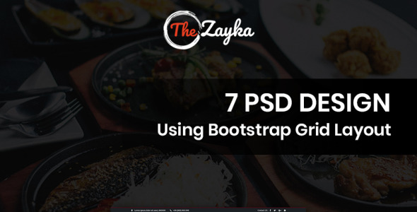 PSD шаблон на тему кафе и ресторан