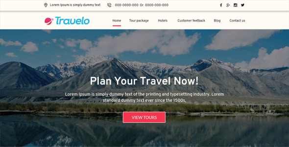 PSD шаблон на тему агентство путешествий