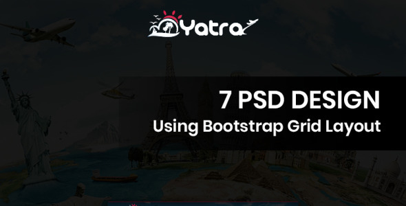 PSD шаблон на тему путешествия