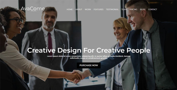AvaCome Creative Bootstrap HTML5 Template Landing Page Template