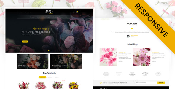 Flowers Bouquet OpenCart Template