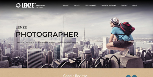 PSD шаблон на тему фотостудия