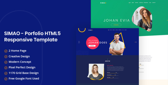 адаптивный шаблон целевой страницы porfolio html5
