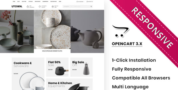 шаблон opencart магазина mega kitchen store