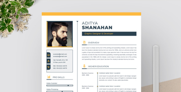 Адаптивный Резюме на тему графика