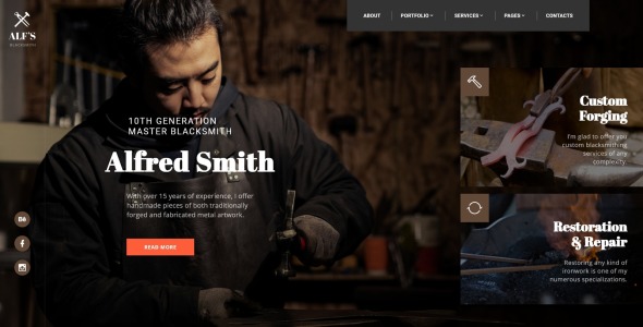 персональная страница современный многостраничный html шаблон сайта