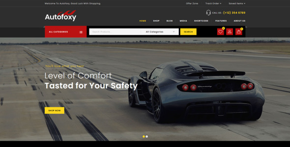 тема магазина автозапчастей woocommerce