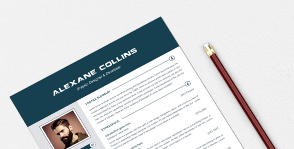 Адаптивный Резюме на тему графика