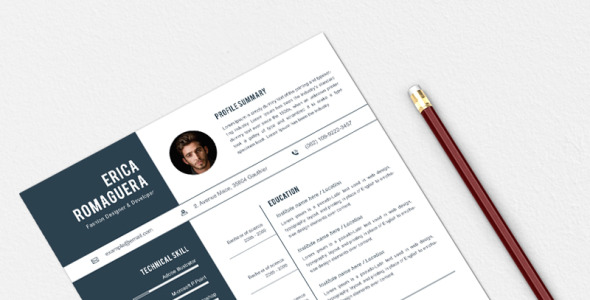 Адаптивный Резюме на тему графика