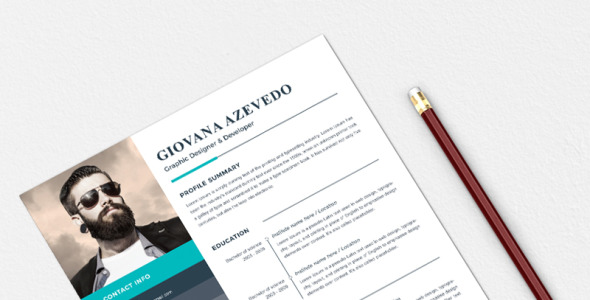 Адаптивный Резюме на тему графика