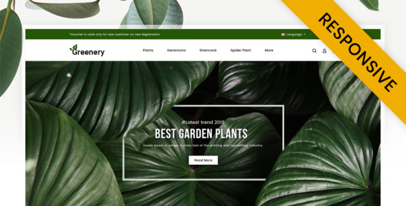 шаблон plant store opencart