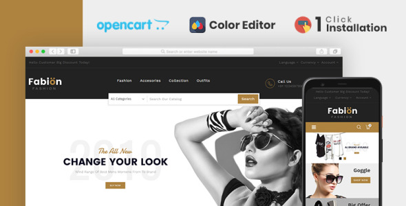 fabion fashion store opencart шаблон