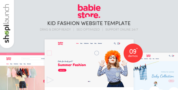 шаблон сайта детской моды