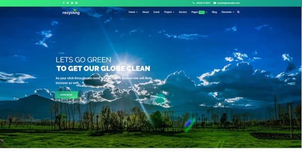 экологический шаблон joomla