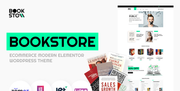 книжный магазин ecommerce modern elementor woocommerce тема