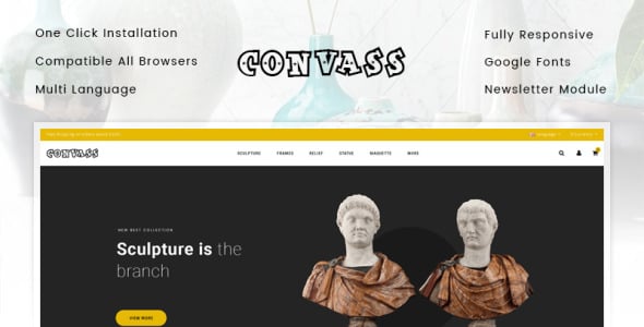 художественная галерея магазин opencart шаблон