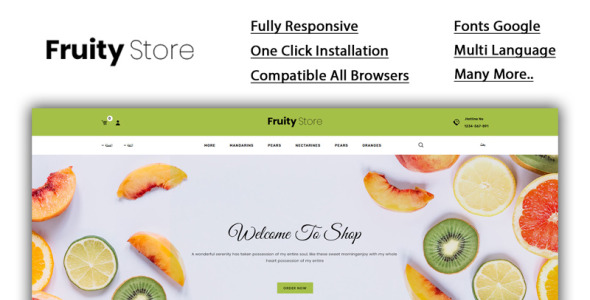 шаблон opencart фруктового магазина