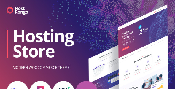 хостинг магазина электронной коммерции modern elementor woocommerce theme