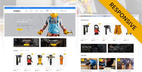 Tools Hardware Store OpenCart Template