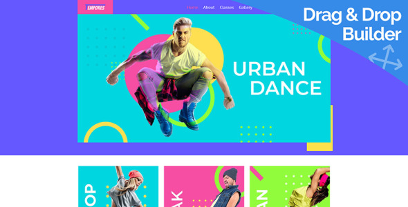 шаблон street dance moto cms 3