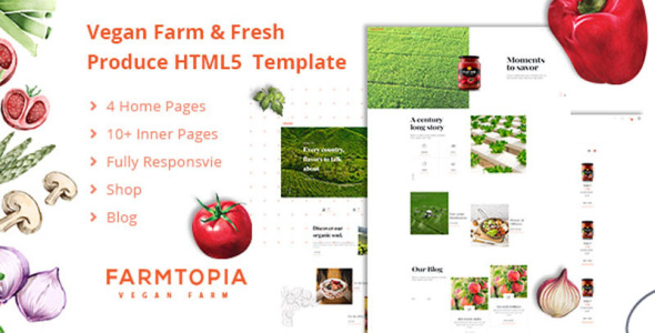 шаблон сайта органической продукции и фермы
