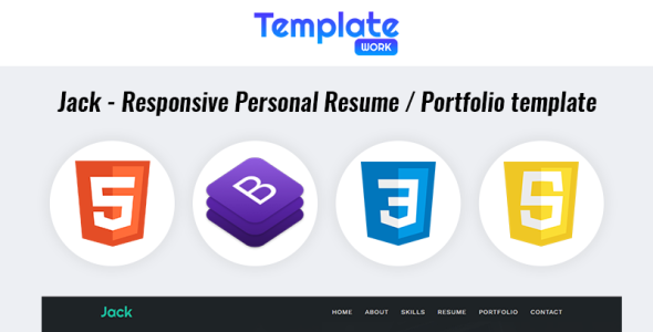 шаблон целевой страницы личного портфолио резюме