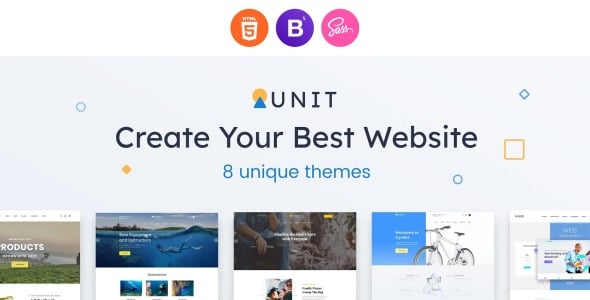 универсальный современный шаблон сайта bootstrap 4