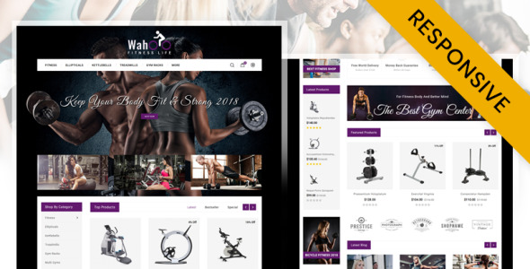 шаблон opencart магазина спортивного инвентаря