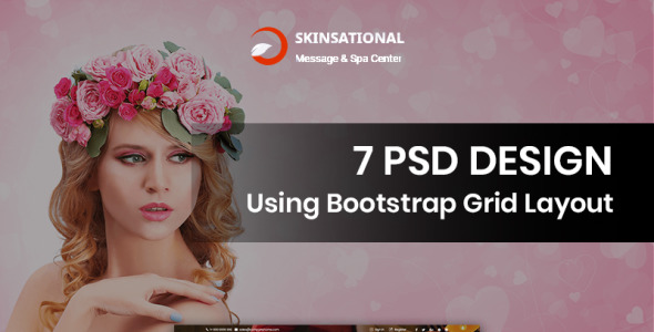 PSD шаблон на тему товары для спа