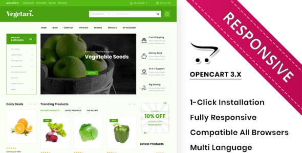 большой продуктовый магазин шаблон opencart