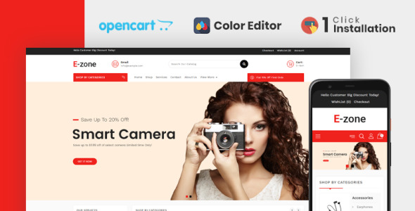 шаблон opencart ezone electronics