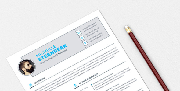 Адаптивный Резюме на тему графика