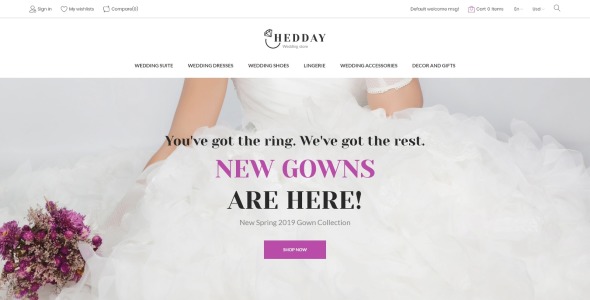 свадебный адаптивный шаблон prestashop theme