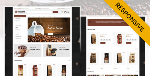 шаблон opencart кофейни