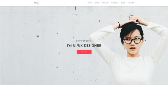 минимальный шаблон сайта портфолио