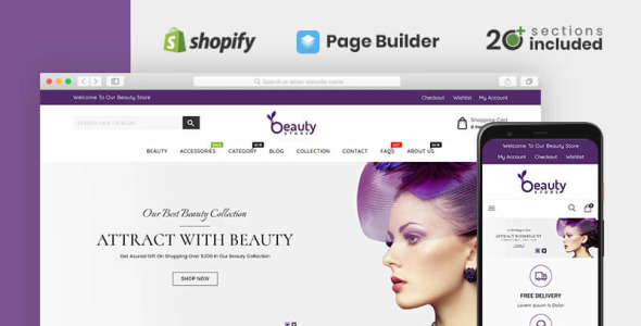 красота магазин косметики shopify тема