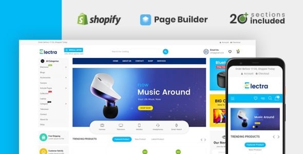 electra electronics store тема shopify