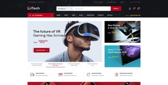 тема онлайн - супермаркета woocommerce