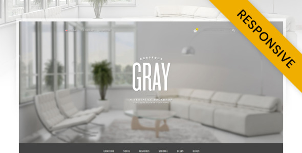 серый мебельный магазин шаблон opencart